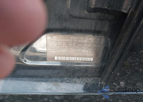 2007 BMW 328Xi z USA, uszkodzony, nr VIN WBAVC93507KZ71651